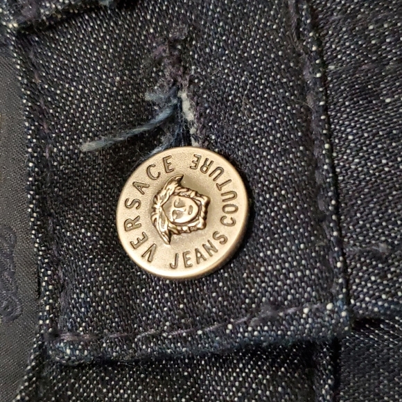 VERSACE Jeans Couture high rise painted straight leg jeans (fits like a 24) - Picture 7 of 15